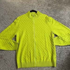 Louis Viton Damier Wool Zip-Through Cardigan